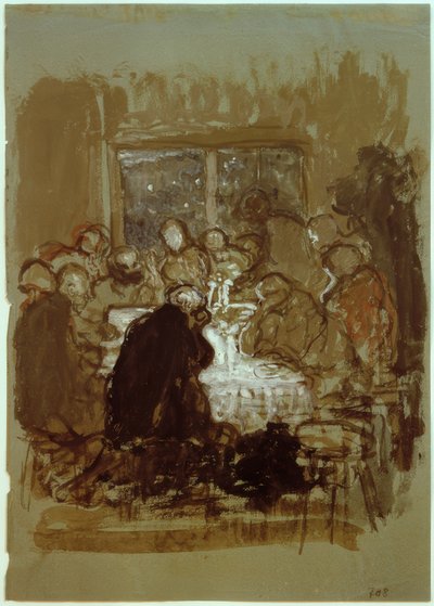 Composition Sketch for "The Last Supper" by Fritz von Uhde